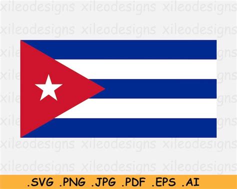 Cuba National Flag SVG Cuban Nation Country Banner SVG | Etsy