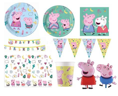 PEPPA PIG Party Supplies Tableware Decoration Plates Napkins Cups ...