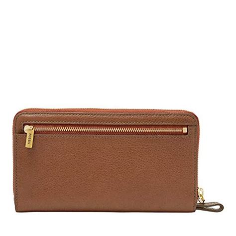 Fossil Liza Zip Around Wallet in Brown - Lyst