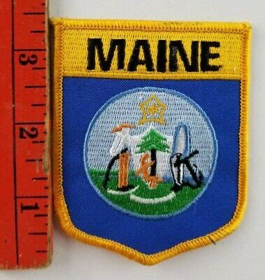 Vintage Maine State Flag Patch | eBay