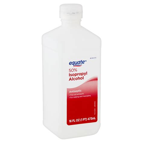 Equate 50% Isopropyl Alcohol Antiseptic, 16 fl oz - Walmart.com - Walmart.com