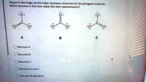 SOLVED: Shown in the image are the major resonance structures for the ...