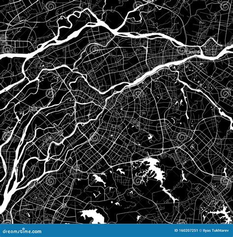 Map of the City of Dongguan, China Stock Illustration - Illustration of ...