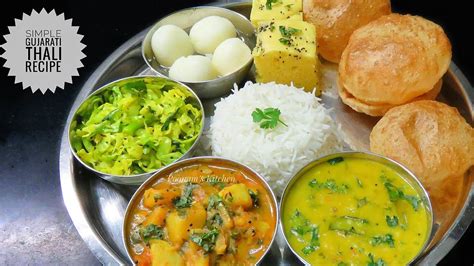 Full Gujarati Thali in 30 mins - Veg Thali - Aloo Sabji/ Poori ...