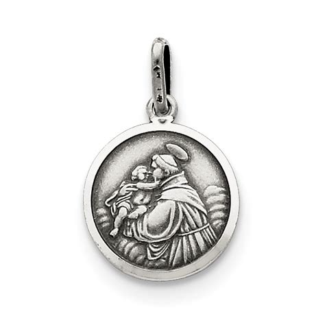 Sterling Silver Antiqued Saint Anthony Medal - PG94995