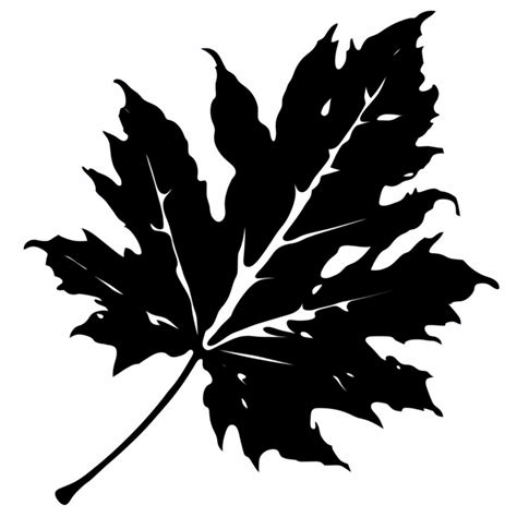 black silhouette leaf clipart - Clip Art Library