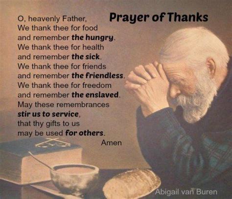 Prayer of Thanks by Abigail van Buren, the original Dear Abby Prayer Scriptures, Bible Prayers ...