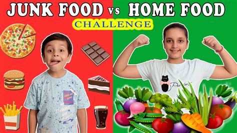 JUNK FOOD vs HOME FOOD Challenge | #Funny Healthy Eating Moral Story ...