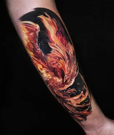 60 Phoenix Tattoos - Rise of a Mythological Bird