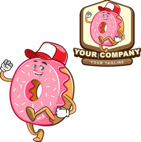 donut mascot logo template 26226323 Vector Art at Vecteezy