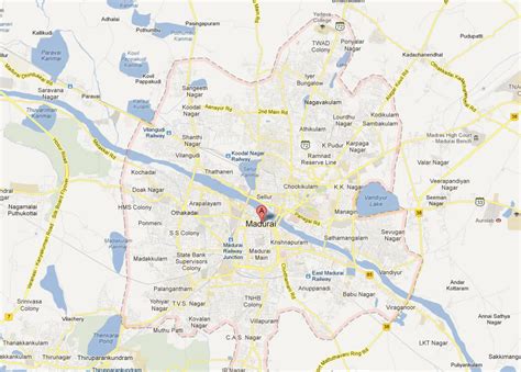 Madurai Map - India