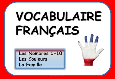 French Vocabulary Worksheets and Flashcards for Beginners | Teaching ...