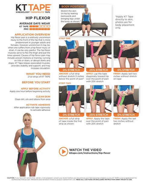 Learn the proper way to use KT Tape to help with hip flexor at TheraTape. Our step by step guide ...