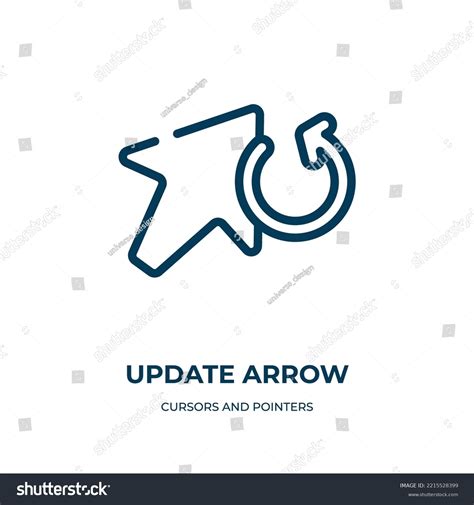 Update Arrow Icon Linear Vector Illustration Stock Vector (Royalty Free ...