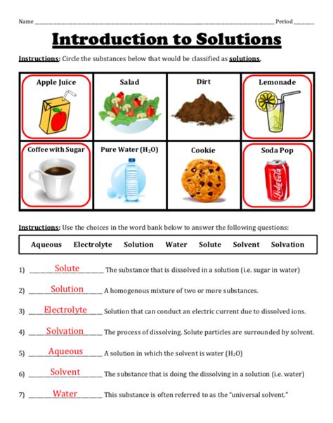 worksheet for an interactive science unit with pictures and words to describe what is in the