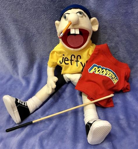 Full size 22" Jeffy Puppet With Pooperman And Yellow Jeffy Shirt and ...