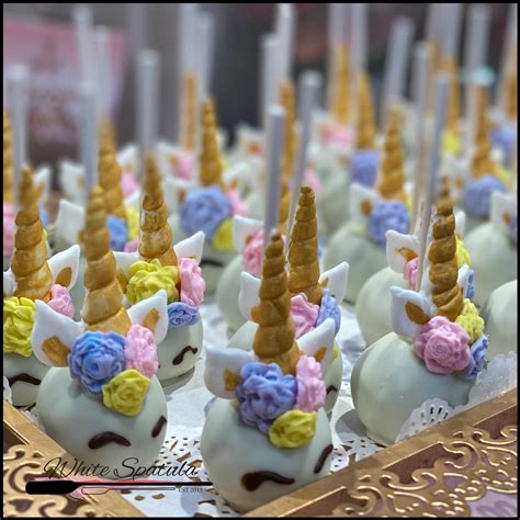 Unicorn Cake Pops - White Spatula