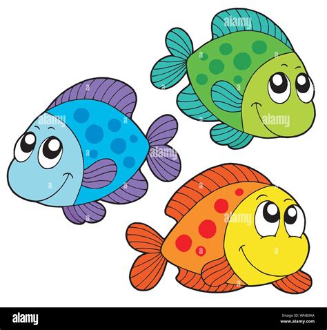 Bonitos peces de colores Imagen Vector de stock - Alamy