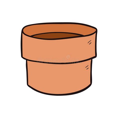 Plant In A Pot Vector Illustration Stock Vector - Illustration of vector, soil: 3082869