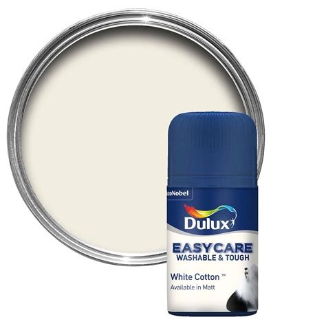 Dulux Easycare White Cotton Matt Emulsion Paint 0.05L Tester Pot | Departments | DIY at B&Q ...