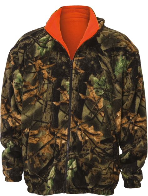 TrailCrest - MEN'S REVERSIBLE CAMO & BLAZE ORANGE FLEECE HUNTING JACKET ...