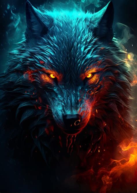 Poster, quadro Magic Wolf Dark Fantasy | Regalos, merch | Posters