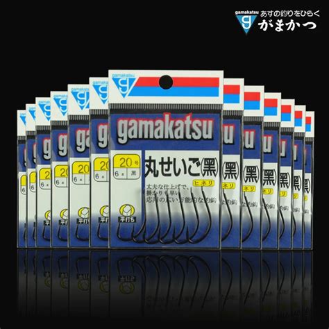 100% Original Japanese Imported Gamakatsu Fishing Hooks Black Barbed Black Fish Hook For Bass ...