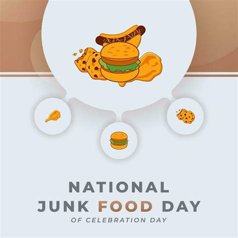 National Junk Food Day Celebration Vector Design Illustration for ...