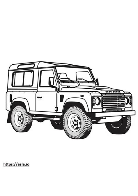 Land Rover Defender 90 2024 coloring page