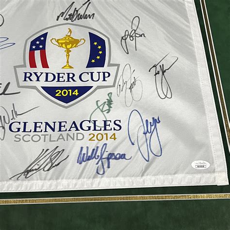 2014 Ryder Cup USA Team // Autographed Flag + Framed // 15 Signatures - Authentic Sports Group ...