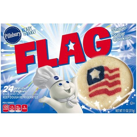 Pillsbury Ready to Bake! Flag Shape Sugar Cookies (11 oz) - Instacart