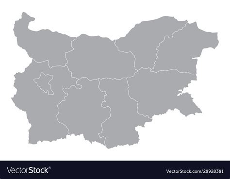 Bulgaria regions map Royalty Free Vector Image