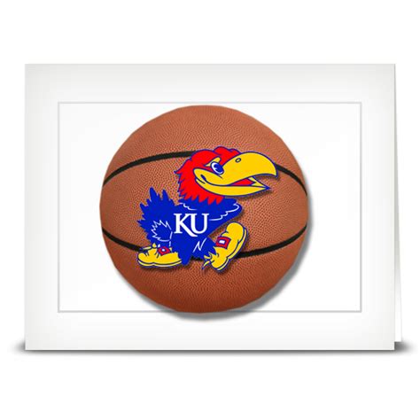 KU Jayhawk, Basketball – folded card - Mascot Proud