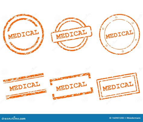 Medical stamps stock vector. Illustration of sign, seal - 160901200