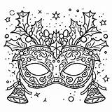 Print Christmas Mask coloring Page  Download Or Color Online sketch template