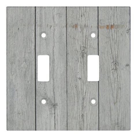 Rustic Distressed Wood Look Double Switch Plate | Zazzle.com