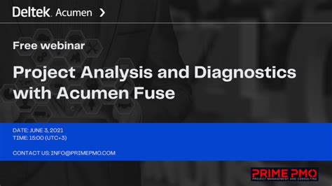 Project Analysis and Diagnostics with Acumen Fuse - Prime PMO