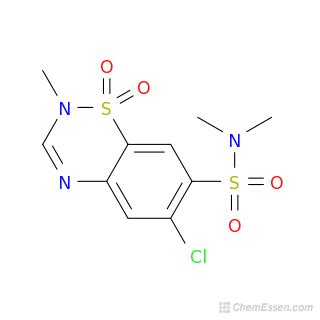 Chlorothiazide, trimethyl Structure - C10H12ClN3O4S2 - Over 100 million chemical compounds | CCDDS