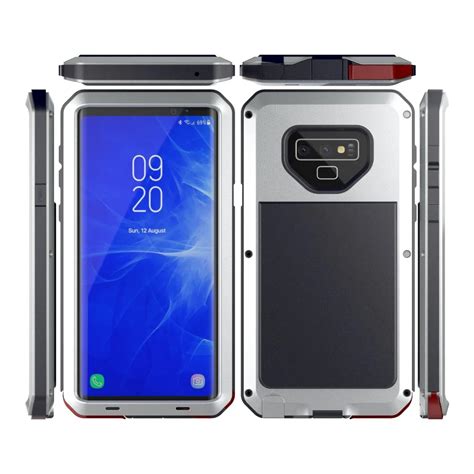 For Samsung Galaxy Note 9 Metal Case Aluminum Metal Shockproof Doom Rugged Armor Heavy Duty ...