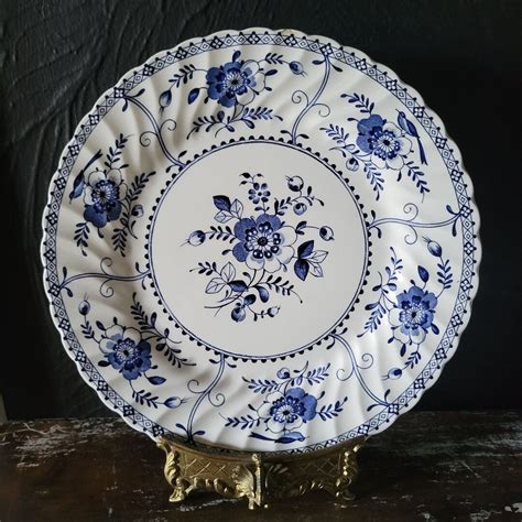 Johnson Brothers Blue Indies Dinner Plate chip, Blue and White Porcelain Plate - Etsy