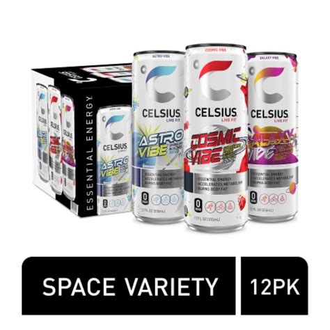 CELSIUS® Sparkling Space Vibe Energy Drink Variety Pack, 12 pk / 12 fl ...