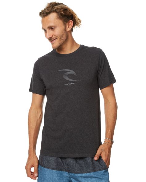 Rip Curl Icon Corp Marle Mens Tee - Black Marle | SurfStitch