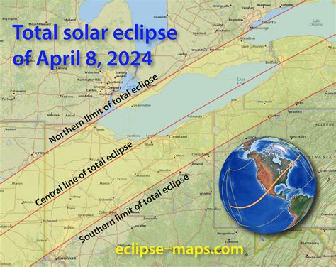 Total Solar Eclipse April 8 2024 (Totallity path from Texas to Maine ...