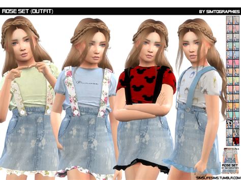 iLoveSARAmoonKIDS — simslifesims: Rose Set (Outfit) - NEW MESH by...