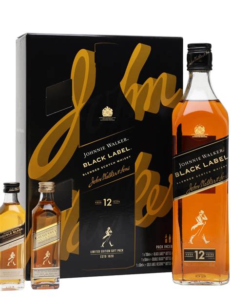 Johnnie Walker Black Label - Gold Label and Double Black Miniatures ...