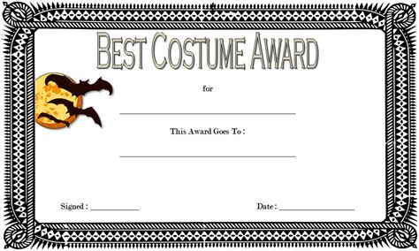 Halloween Costume Certificate Template [7+ BEST DESIGNS FREE] – Fresh ...