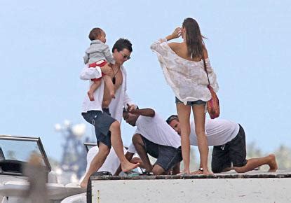 Orlando Bloom & Family in Bora Bora