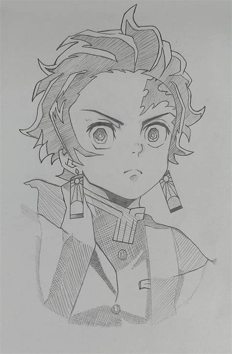 Tanjiro's sketch by me !! Hope you all like it ! : DemonSlayerAnime