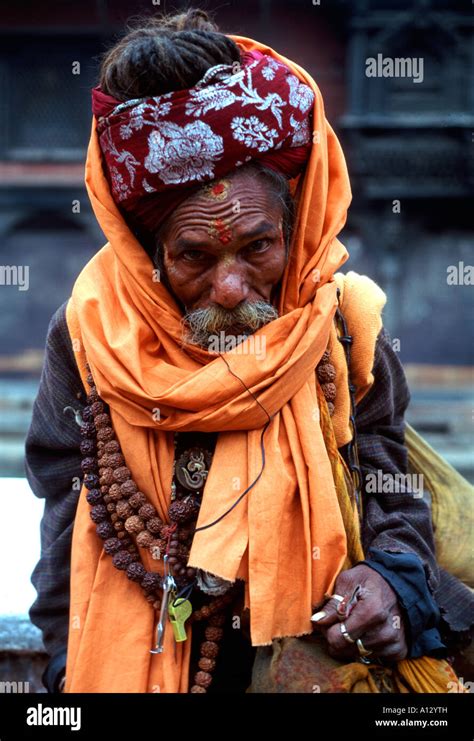 Holy man in Nepal Stock Photo - Alamy