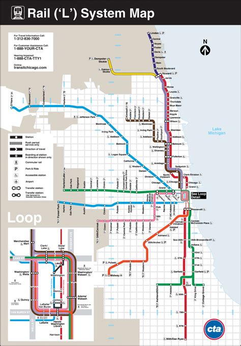 Chicago “L” – Metro maps + Lines, Routes, Schedules